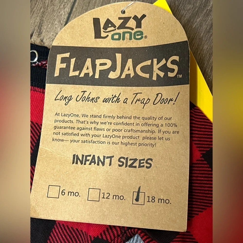 Lazy One Lake Tahoe Bear Cheeks Flap Jack Kids Onsie Size 18 Months